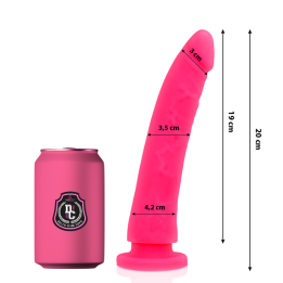 DELTA CLUB - DILDO REALISTA ROSA SILICONA MEDICA 20 CM -O- 4 CM | VibraZon
