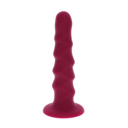 GET REAL - RIBBED DONG 12 CM ROJO | VibraZon