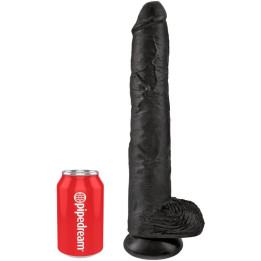 KING PENE - PENE REALÍSTICO CON TESTÍCULOS 30.5 CM NEGRO | VibraZon