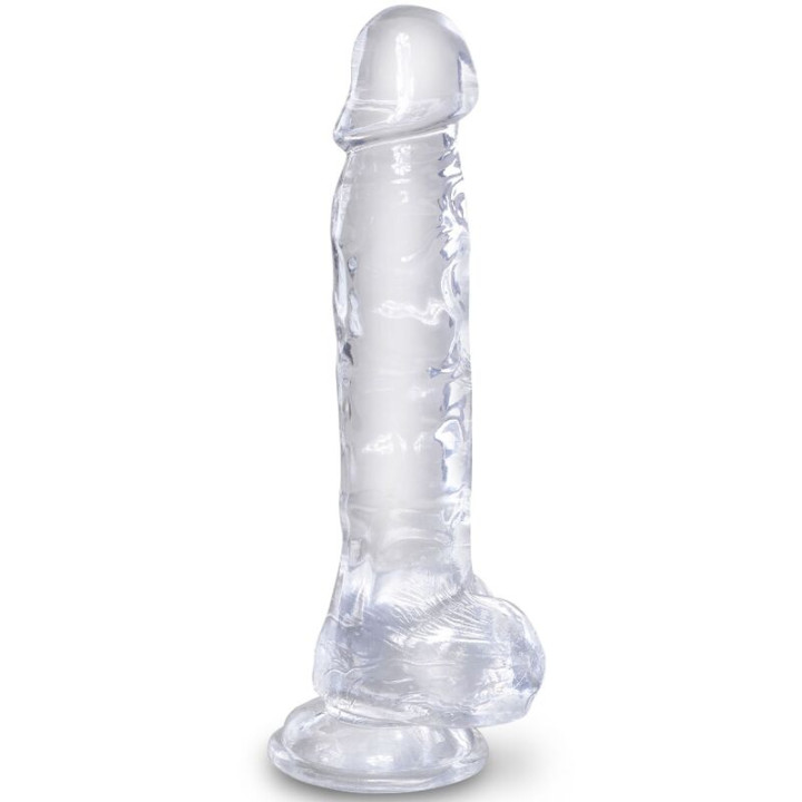 KING PENE - CLEAR PENE REALÍSTICO CON TESTÍCULOS 16.5 CM TRANSPARENTE | VibraZon