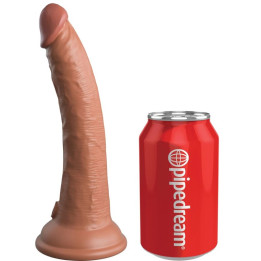 KING PENE - ÉLITE DILDO REALÍSTICO SILICONA 17.8 CM CARAMELO | VibraZon