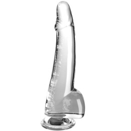KING PENE - CLEAR DILDO CON TESTÍCULOS 19 CM TRANSPARENTE | VibraZon