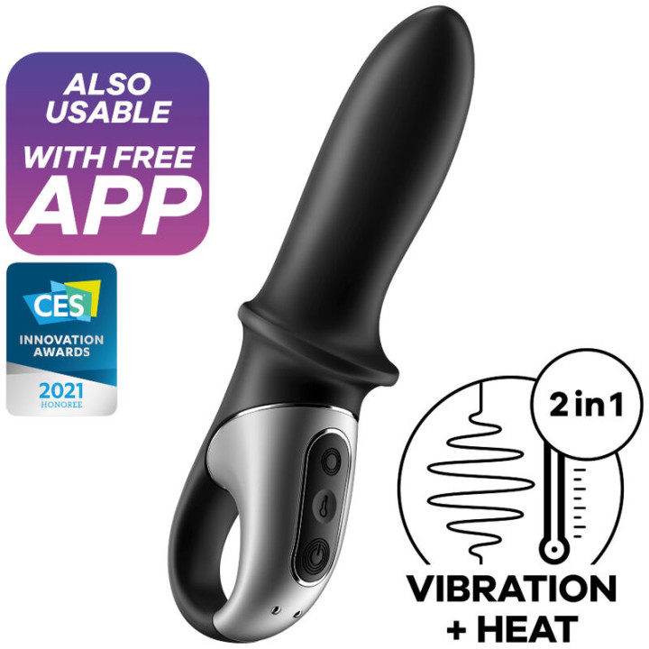SATISFYER - HOT PASSION VIBRADOR ANAL APP NEGRO | VibraZon