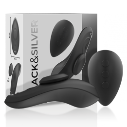 NEGRO&PLATEADO - PRESTON PANTIE MAGNÉTICO VIBRADOR SILICONA REMOTO | VibraZon