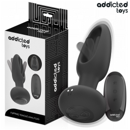 ADDICTED JUGUETES - PLUG ANAL CON LENGUA VIBRADORA Y CONTROL REMOTO | VibraZon