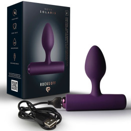 ROCKS-OFF - NOVA SOLARIS PLUG ANAL FINO RECARGABLE 16 FUNCIONES VIOLETA | VibraZon