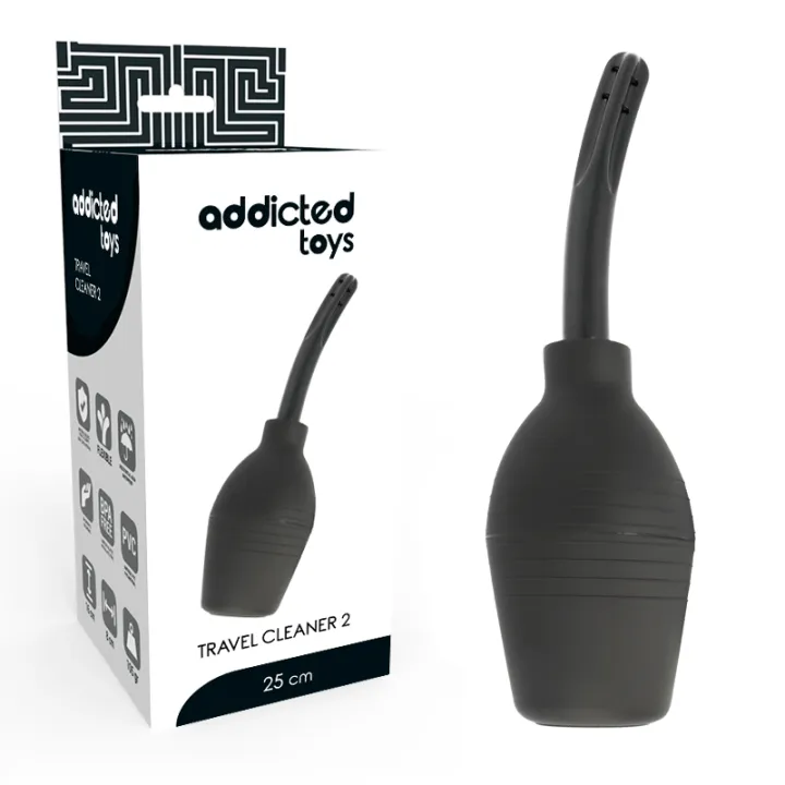 ADDICTED JUGUETES - SQUEEZE PERA LIMPIEZA ANAL NEGRO