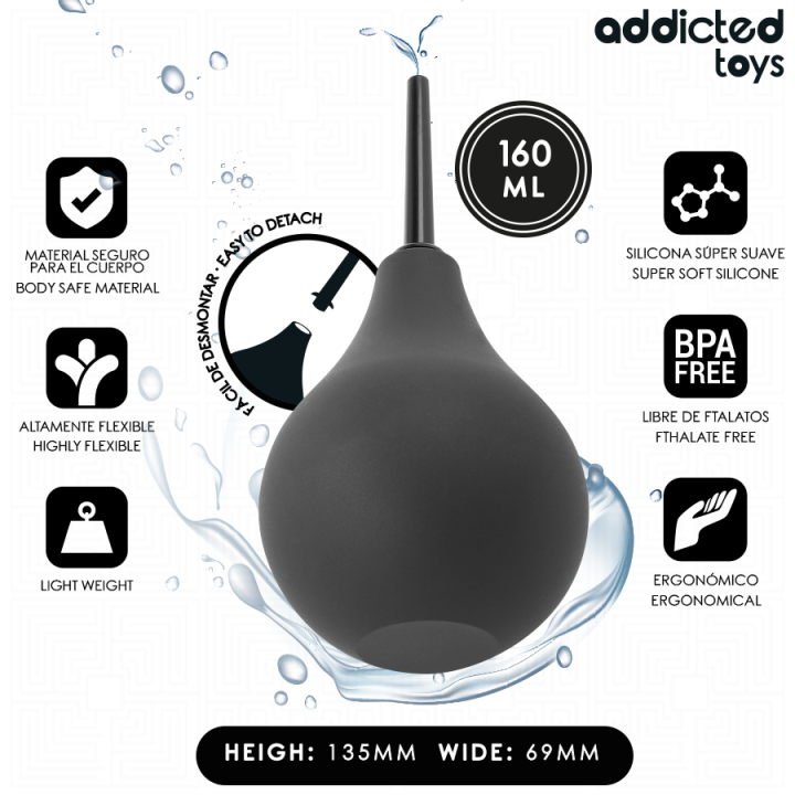 ADDICTED JUGUETES - LIMPIADOR ANAL DE VIAJE TALLA M 160 ML | VibraZon