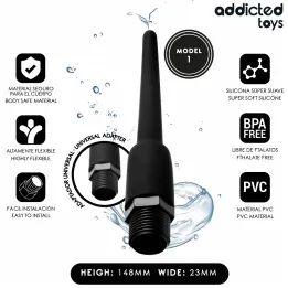 ADDICTED JUGUETES - LIMPIADOR ANAL CON ADAPTADOR UNIVERSAL MODELO 1