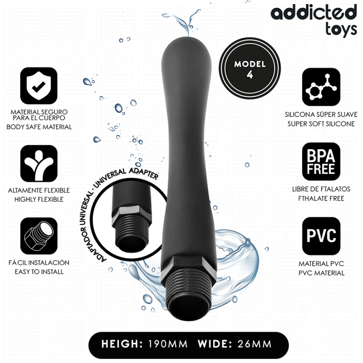 ADDICTED JUGUETES - LIMPIADOR ANAL CON ADAPTADOR UNIVERSAL MODELO 4 | VibraZon