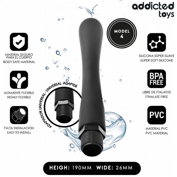 ADDICTED JUGUETES - LIMPIADOR ANAL CON ADAPTADOR UNIVERSAL MODELO 4