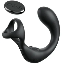 MASAJEADOR DE PRÓSTATA CON ANILLO VIBRADOR Y CONTROL REMOTO