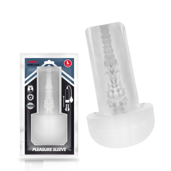 BOMBA ADDICTED - PLEASURE SLEEVE MASTUBADOR TALLA L | VibraZon