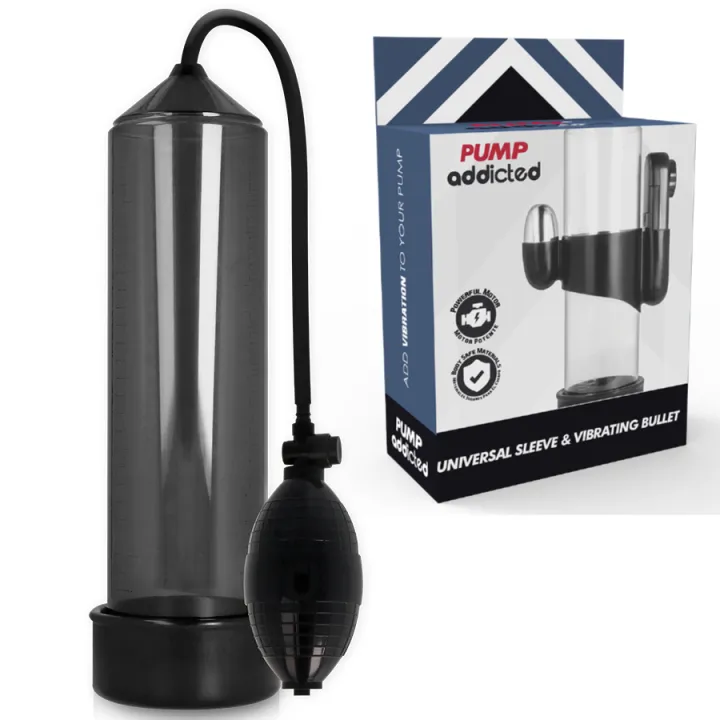 BOMBA ADDICTED - BOMBA ERECCIÓN RX3 NEGRO CON VIBRADOR