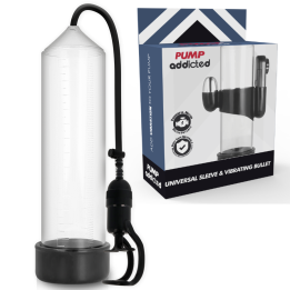 BOMBA ADDICTED - BOMBA ERECCIÓN RX5 TRANSPARENTE CON VIBRADOR | VibraZon