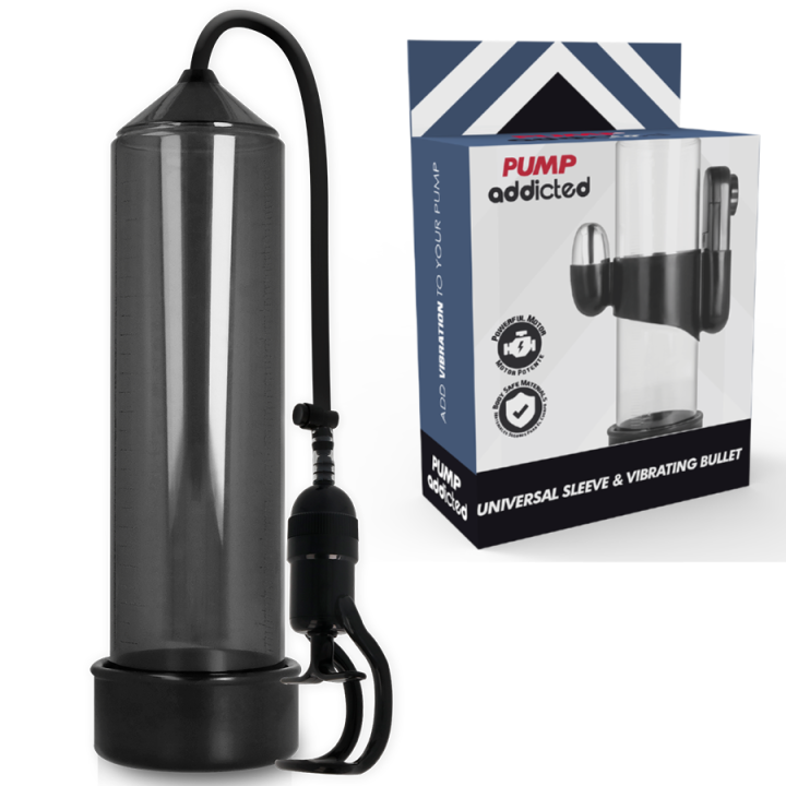 BOMBA ADDICTED - BOMBA ERECCIÓN RX5 NEGRO CON VIBRADOR | VibraZon