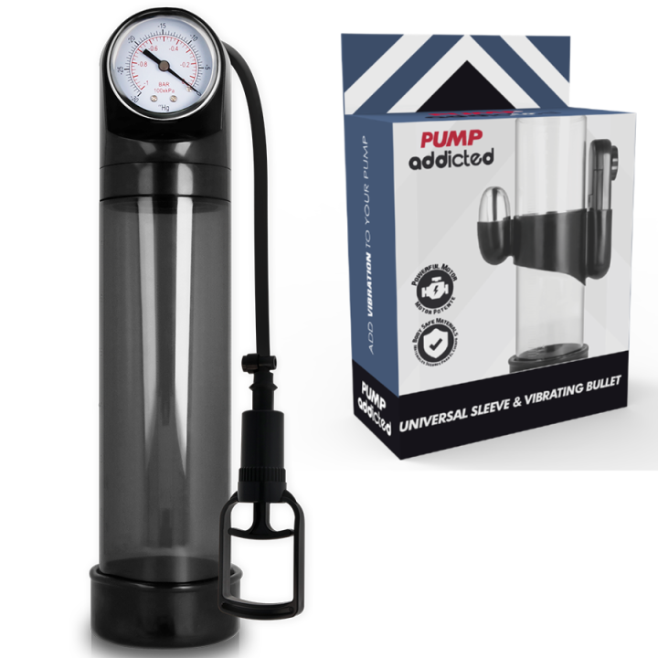 BOMBA ADDICTED - BOMBA ERECCIÓN RX9 NEGRO CON VIBRADOR | VibraZon