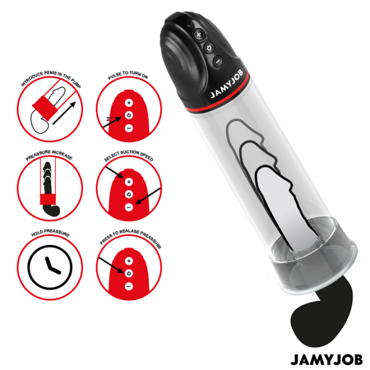 JAMYJOB - XPAND BOMBA AUTOMÁTICA 3 NIVELES DE SUCCIONADOR GRIS | VibraZon