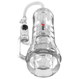 PDX ELITE - MASTURBADOR TRANSPARENTE VIEWTUBE VAC XXL CON BOMBA DE SUCCIÓN 27.3 CM | VibraZon