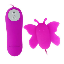 BAILE - ESTIMULADOR DE CLÍTORIS MARIPOSA LOVE EGGS 12 VELOCIDADES LILA CONTROL REMOTO | VibraZon