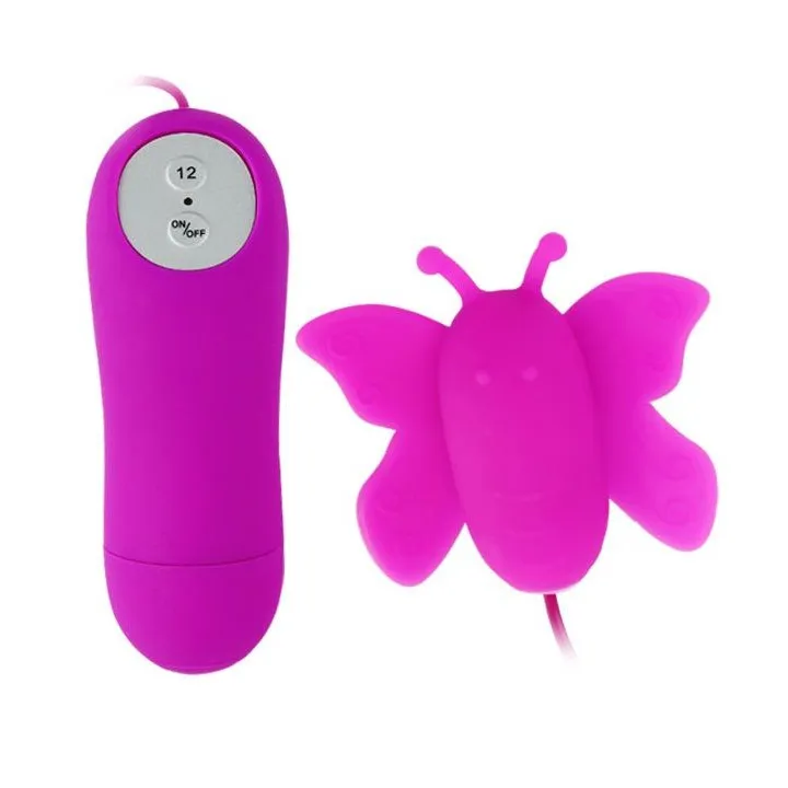 BAILE - ESTIMULADOR DE CLÍTORIS MARIPOSA LOVE EGGS 12 VELOCIDADES LILA CONTROL REMOTO