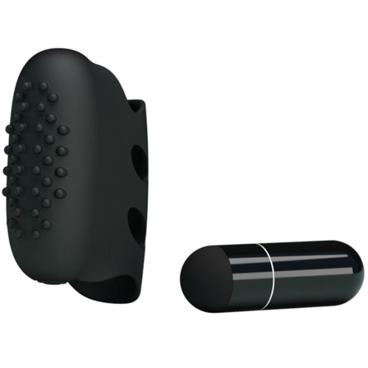 PRETTY LOVE - FLIRTATION DEDAL CON VIBRACIÓN STEWARD NEGRO | VibraZon