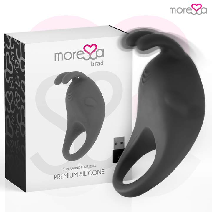 MORESSA - BRAD PREMIUM SILICONA RECARGABLE NEGRO | VibraZon