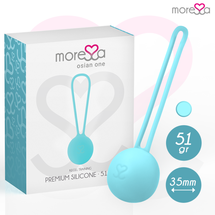 MORESSA - OSIAN ONE ENTRENAMIENTO SUELO PELVICO 51gr PREMIUM SILICONA TURQUESA | VibraZon