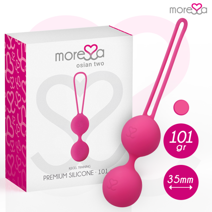 MORESSA - OSIAN TWO ENTRENAMIENTO SUELO PELVICO 101gr PREMIUM SILICONA ROSA | VibraZon