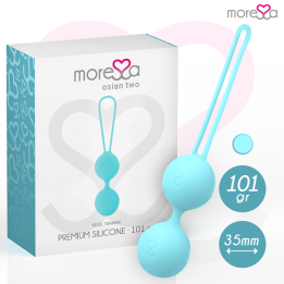 MORESSA - OSIAN TWO ENTRENAMIENTO SUELO PELVICO 101gr PREMIUM SILICONA TURQUESA | VibraZon