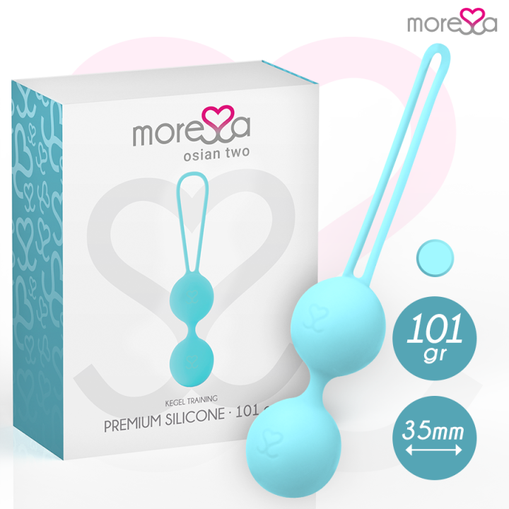 MORESSA - OSIAN TWO ENTRENAMIENTO SUELO PELVICO 101gr PREMIUM SILICONA TURQUESA | VibraZon