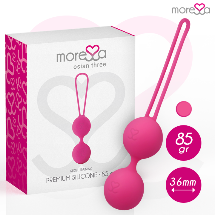 MORESSA - OSIAN THREE ENTRENAMIENTO SUELO PELVICO 85 gr PREMIUM SILICONA ROSA | VibraZon