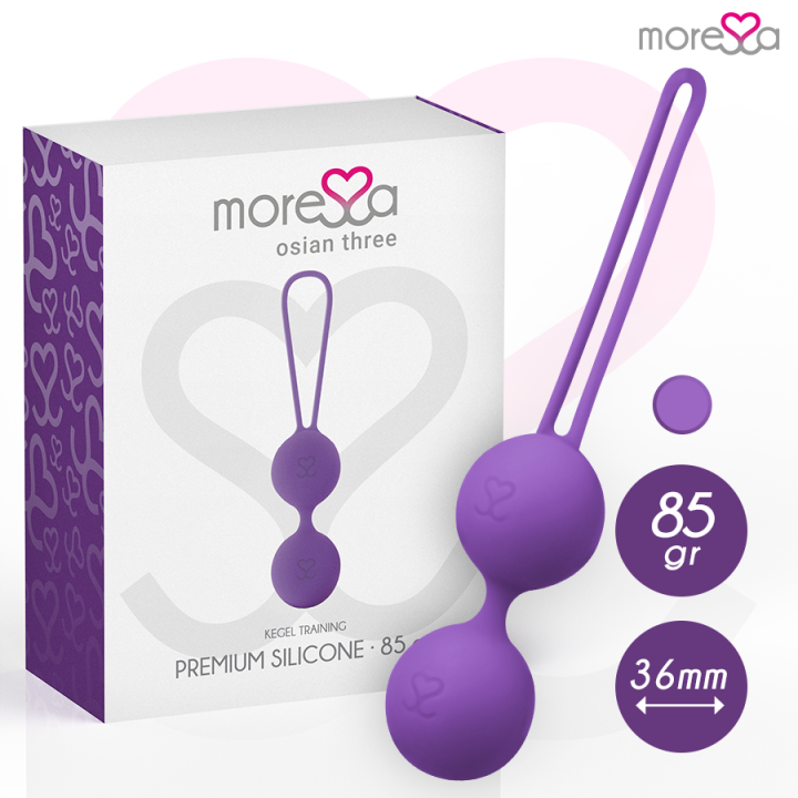 MORESSA - OSIAN THREE ENTRENAMIENTO SUELO PELVICO 85 gr PREMIUM SILICONA LILA | VibraZon