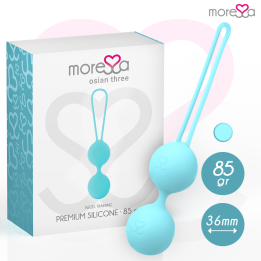 MORESSA - OSIAN THREE ENTRENAMIENTO SUELO PELVICO 85 gr PREMIUM SILICONA TURQUESA | VibraZon