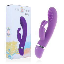 INTENSE - SUSY VIBRADOR OSCILANTE SILICONA RABBIT LILA | VibraZon