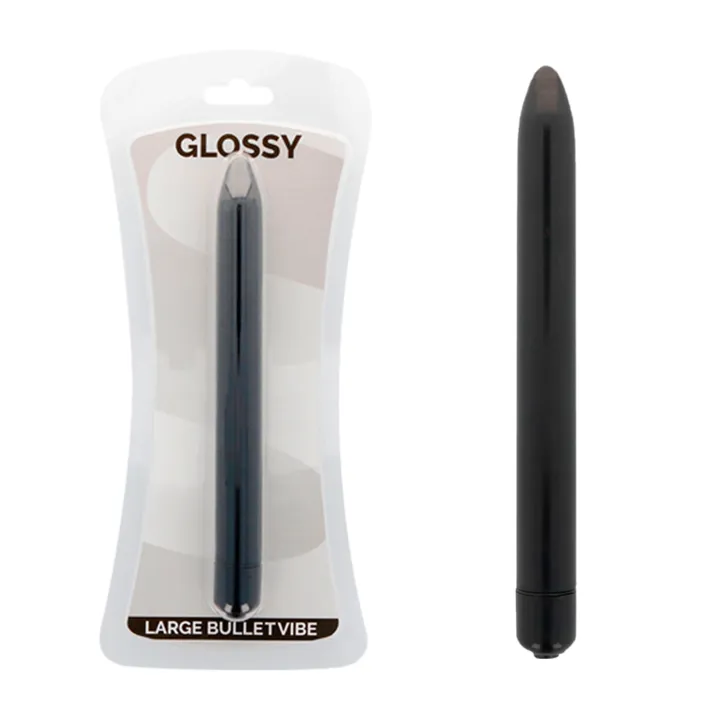 GLOSSY - SLIM VIBRADOR NEGRO