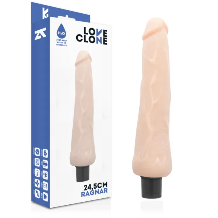 LOVECLONE - RAGNAR VIBRADOR REALÍSTICO AUTOLUBRICADO 24.5 CM -O- 3.5 CM