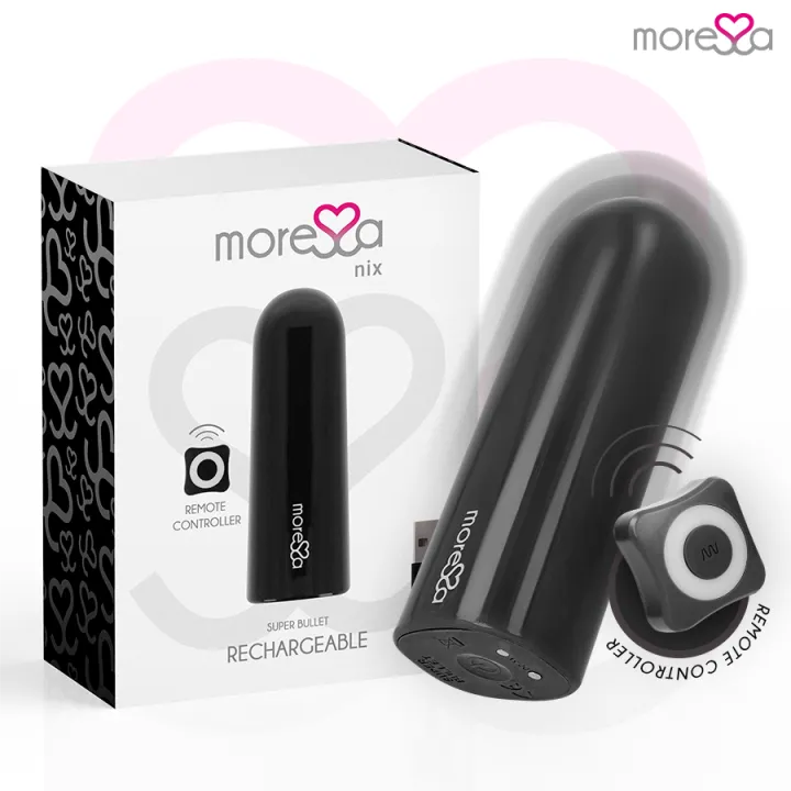 MORESSA - NIX POTENTE VIBRADOR MULTI JUEGOS CONTROL REMOTO NEGRO