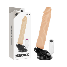 BASECOCK - VIBRADOR REALÍSTICO CONTROL REMOTO NATURAL 21 CM -O- 4 CM | VibraZon