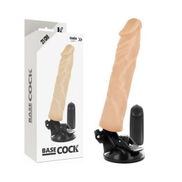 BASECOCK - VIBRADOR REALÍSTICO CONTROL REMOTO NATURAL 21 CM -O- 4 CM | VibraZon