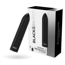 NEGRO&PLATEADO - BALA MAGNETICA VIBRADORA KERNEX 2 NEGRO | VibraZon