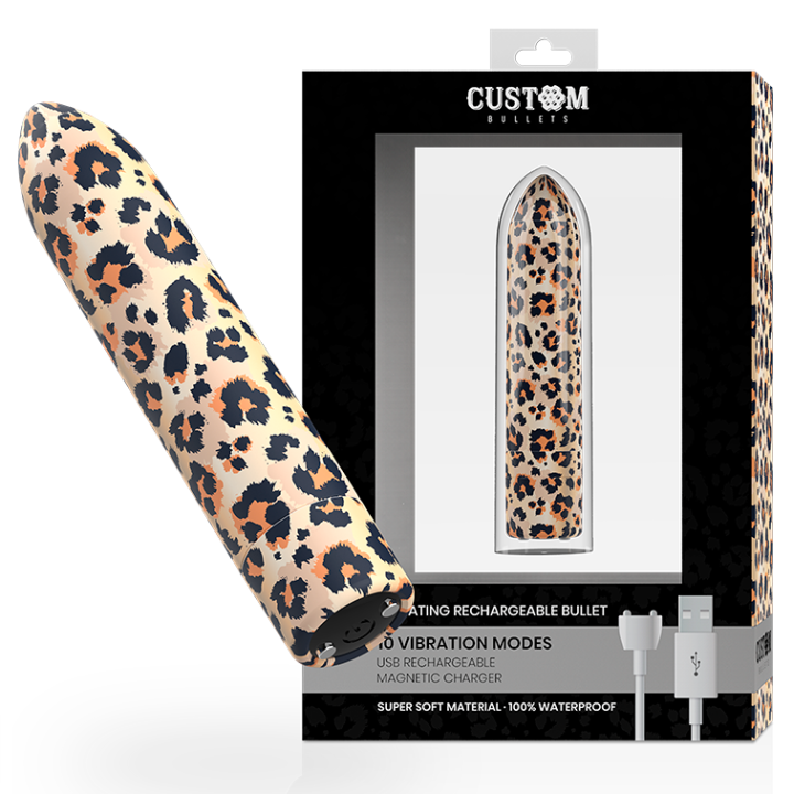 CUSTOM BULLETS - BALA RECARGABLE LEOPARD 10 INTENSIDADES | VibraZon