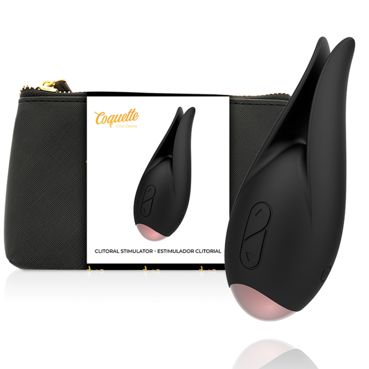 COQUETTE CHIC DESIRE - ESTIMULADOR CLÍTORIS NEGRO / DORADO FLOR | VibraZon