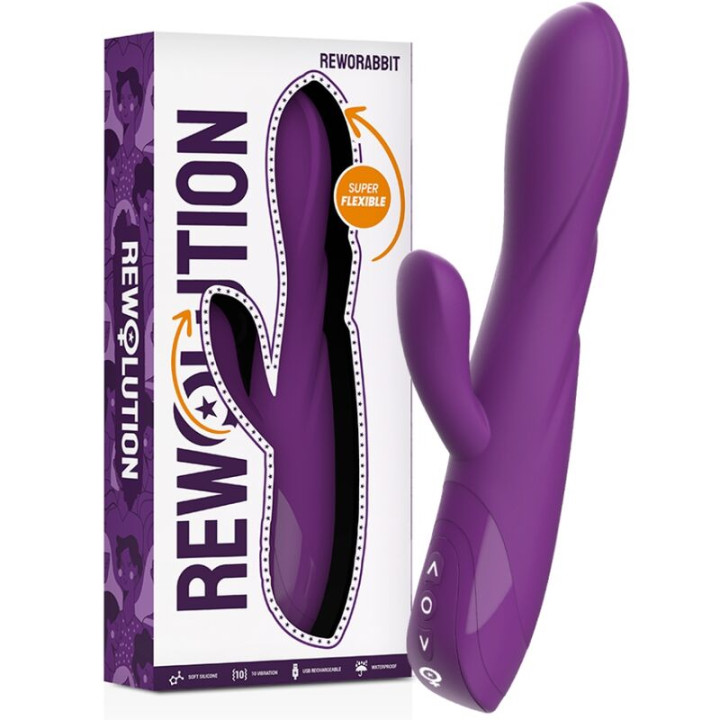 REWOLUTION - REWORABBIT VIBRADOR FLEXIBLE CON RABBIT | VibraZon