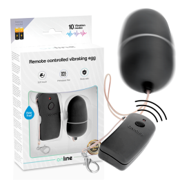 ONLINE - HUEVO VIBRADOR CON MANDO CONTROL REMOTO NEGRO | VibraZon