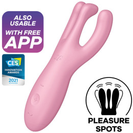 SATISFYER - THREESOME 4 VIBRADOR APP ROSA | VibraZon