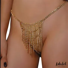Samira Tanga Dorado Talla Única de Adalet Lingerie