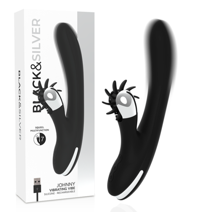 NEGRO&PLATEADO - BUNNY JOHNNY VIBRADOR VIBE | VibraZon
