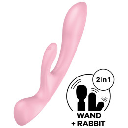 SATISFYER - TRIPLE OH VIBRADOR HÍBRIDO ROSA | VibraZon