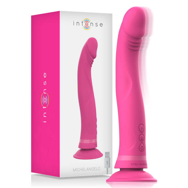 INTENSE - MICHELANGELO DILDO VIBRADOR SILICONA ROSA | VibraZon